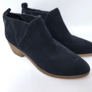 Marc Fisher Wilde Black Suede Leather Ankle Boots Size 6.5